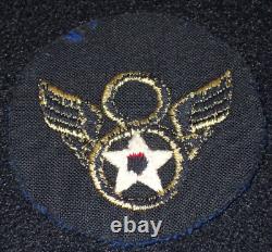WWII US 8th Army Air Force SSI Shoulder Patch English Made Great Variation Black