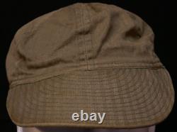 WWII US AAF Army Air Force A-3 Mechanics Cap Hat HBT Herringbone Twill Size 7 VF