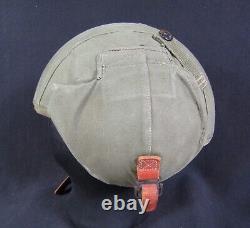 WWII US ARMY Air Force USAAF M4A2 Flak Gunner Helmet-INDUSTRIAL CANVAS- NICE