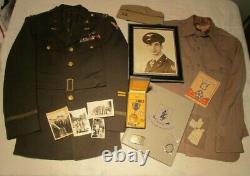 WWII US Army 15th Air Force Pilot Uniform 97th Bomb Group Medal Unit History WIA