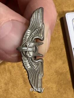 WWII US Army Air Corp Sterling Aerial Gunner Wings 2 Inch