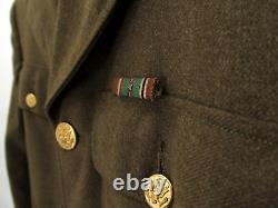 WWII US Army Air Corp Wool Jacket Olive 9th Army Utah Beach Northeast Europe 35L