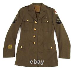 WWII US Army Air Corp Wool Jacket Olive 9th Army Utah Beach Northeast Europe 35L