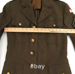 WWII US Army Air Corp Wool Jacket Olive 9th Army Utah Beach Northeast Europe 35L