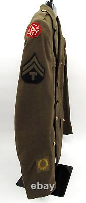 WWII US Army Air Corp Wool Jacket Olive 9th Army Utah Beach Northeast Europe 35L