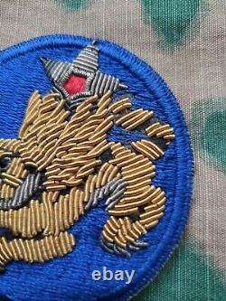 WWII US Army Air Corps 14th Air Force Flying Tigers Gemsco Bullion Oversew Patch