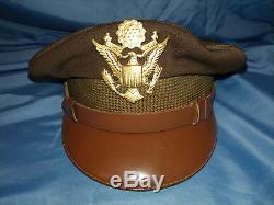 WWII US Army Air Corps Air Force Pilot Officers Crusher Cap