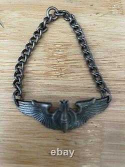 WWII US Army Air Corps Air Force Pilot Wings Sterling Silver Bracelet, Ring, Pins