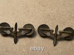 WWII US Army Air Corps Air Force Pilot Wings Sterling Silver Bracelet, Ring, Pins