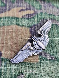 WWII US Army Air Corps Air Force Sterling Silver Bomber Wings 3 Inch