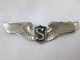 Wwii Us Army Air Force 3 Service Pilot Wing Clutchback Sterling Silver Usaaf