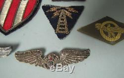 WWII US Army Air Force AAF Flight Squadron Patches Theater Made Bullion CBI