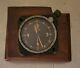 Wwii Us Army Air Force Aviation Cockpit 8 Day Clock In Wood Mount/for Repair