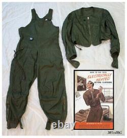 WWII US Army Air Force Bomber Pilot F-3A Flight Suit Electric Jacket & Pants