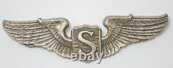 WWII US Army Air Force Clutch Back 3 Sterling SERVICE PILOT Wings FEATHERING