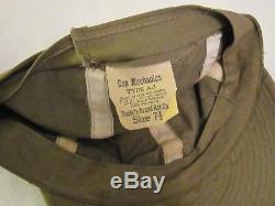 WWII US Army Air Force HBT Type A-3 mechanics cap size 7 1/2 with AAF ink stamp