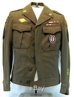 WWII US Army Air Force Named Ike Jacket & Cap, Patches & Ribbons