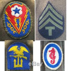 WWII US Army Air Force Named Ike Jacket & Cap, Patches & Ribbons