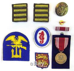 WWII US Army Air Force Named Ike Jacket & Cap, Patches & Ribbons