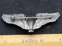 WWII US Army Air Force Sterling Silver Balloon Pilot Wings Made by CWP