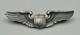 Wwii Us Army Air Force Sterling Silver Full Size Pilot Wings 3 Clutch Back