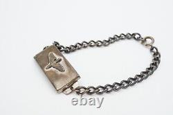 WWII US Army Air Force Sterling Silver Sweetheart Bracelet 7.5 Locketag
