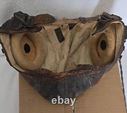 WWII US Army Air Force Type A-11 Leather Flight Helmet SEE DESCRIPTION