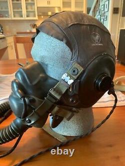 WWII US Army Air Force Type A-11 Leather Flying Helmet Wired withGoggles & O2 Mask