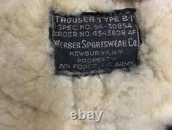 WWII US Army Air Force Type B-1 Leather Sheepskin Aircrew Pants