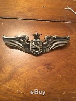 WWII US Army Air Force USAAF 3 SenIor Service Pilot Wings Sterling Amcraft