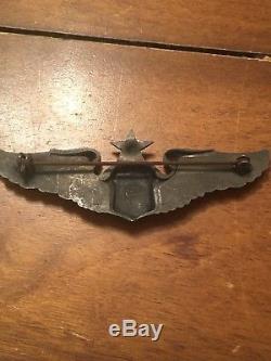 WWII US Army Air Force USAAF 3 SenIor Service Pilot Wings Sterling Amcraft