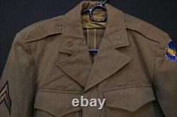 WWII US Army Air Forces Corporal Tailor Cut-Down Class A Ike Jacket'FI RHODES