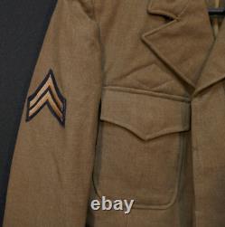 WWII US Army Air Forces Corporal Tailor Cut-Down Class A Ike Jacket'FI RHODES