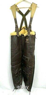 WWII US Army Air Forces Leather Cold Weather Flight Suit Coveralls