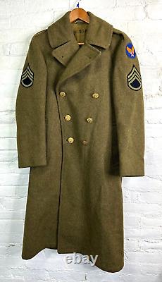 WWII US Army Air Forces Named Enlisted Cold Weather Overcoat