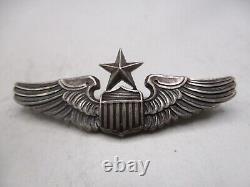 WWII US Army Air Forces Sterling Senior Pilot 2 Pin Back Wings