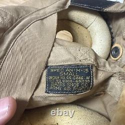 WWII US Army Air Forces Type AN-H-15 helmet Bates Shoe Co AG Aviation Small