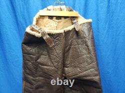 WWII US Army Air Forces Type B-1 Leather Bomber Trousers Pilot Flight Pants WW2