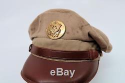 WWII US enlisted visor cap uniform hat Army Air Force crusher Bancroft Flighter