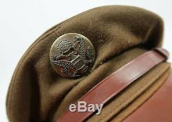 WWII US enlisted visor cap uniform hat Army Air Force crusher soldier corp USAF