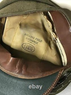 WWII USAAF Army Air Force Visor Hat Crusher Bolling Field RARE