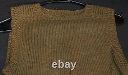 WWII USAAF Army Air Forces Aircrew Sweater Homefront Knit Wool OD Handmade, Rare