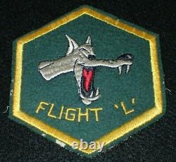 WWII USAAF Army Air Forces Squadron Patch'FLIGHT L' Walt Disney Type Large RARE