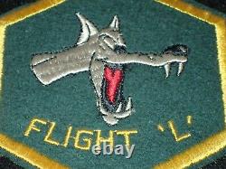 WWII USAAF Army Air Forces Squadron Patch'FLIGHT L' Walt Disney Type Large RARE
