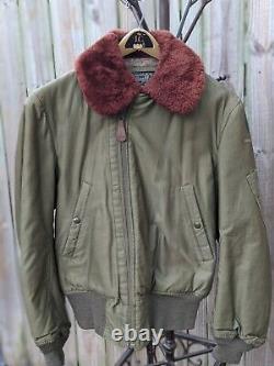 WWII USAAF US ARMY AIR FORCE Type B-15 Flight Flying Bomber Jacket Sz 36, Good