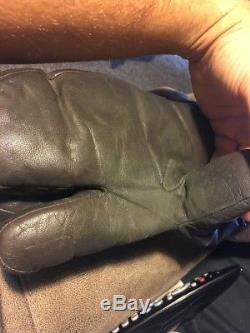 WWII USAF U. S ARMY AIR FORCE TYPE A-9-A B-17 Bomber Leather Gloves Mittens