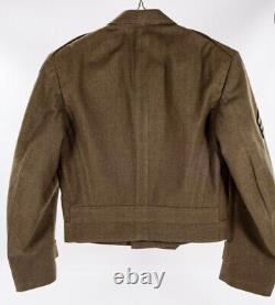 WWII United States Army Air Force USAAF Ike Jacket w Bullion Patch and ID Badge