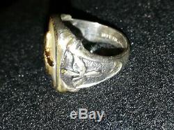 WWII WW2 Army Air Corp Pilots Aviation Ring Air Force Sterling Silver 925