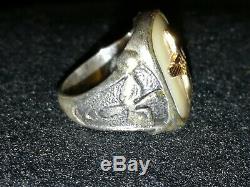 WWII WW2 Army Air Corp Pilots Aviation Ring Air Force Sterling Silver 925