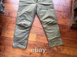 WWII WW2 Goose Down Type A-8 Army Air Force Flight Pants with suspenders